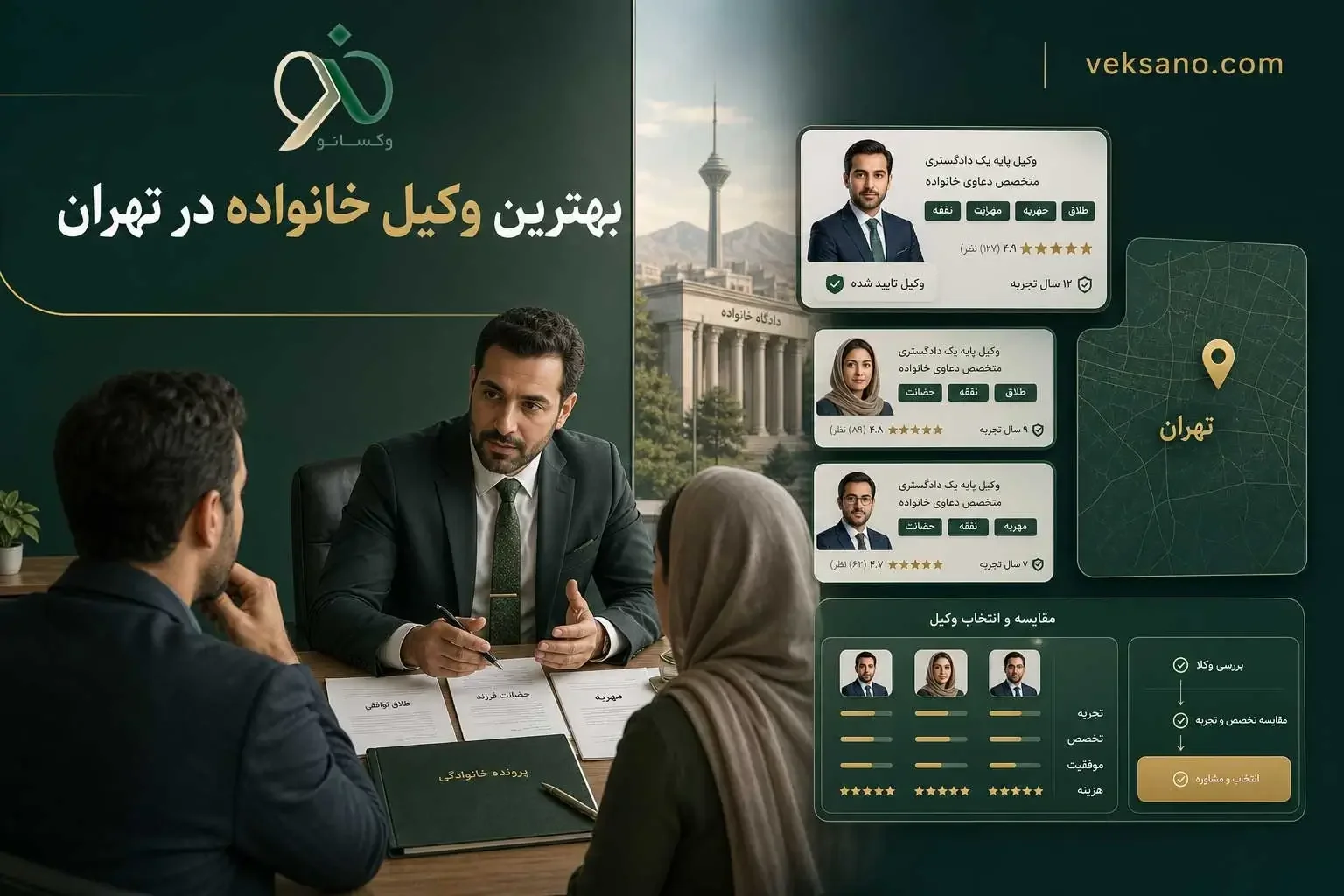 بهترین وکیل خانواده در تهران