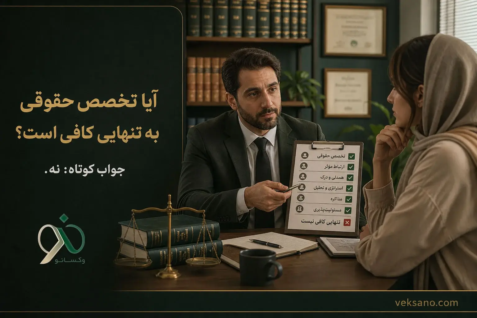 آیا تخصص حقوقی به تنهایی کافی است؟جواب کوتاه: نه.