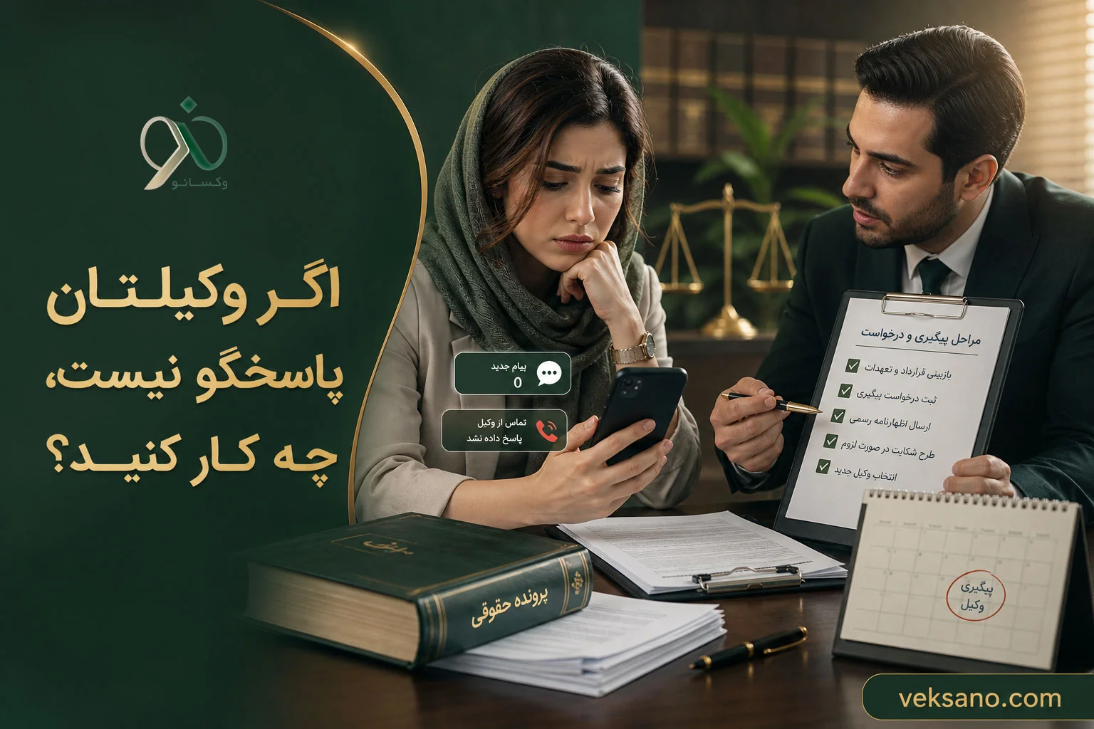 اگر وکیلتان پاسخگو نیست، چه کار کنید؟