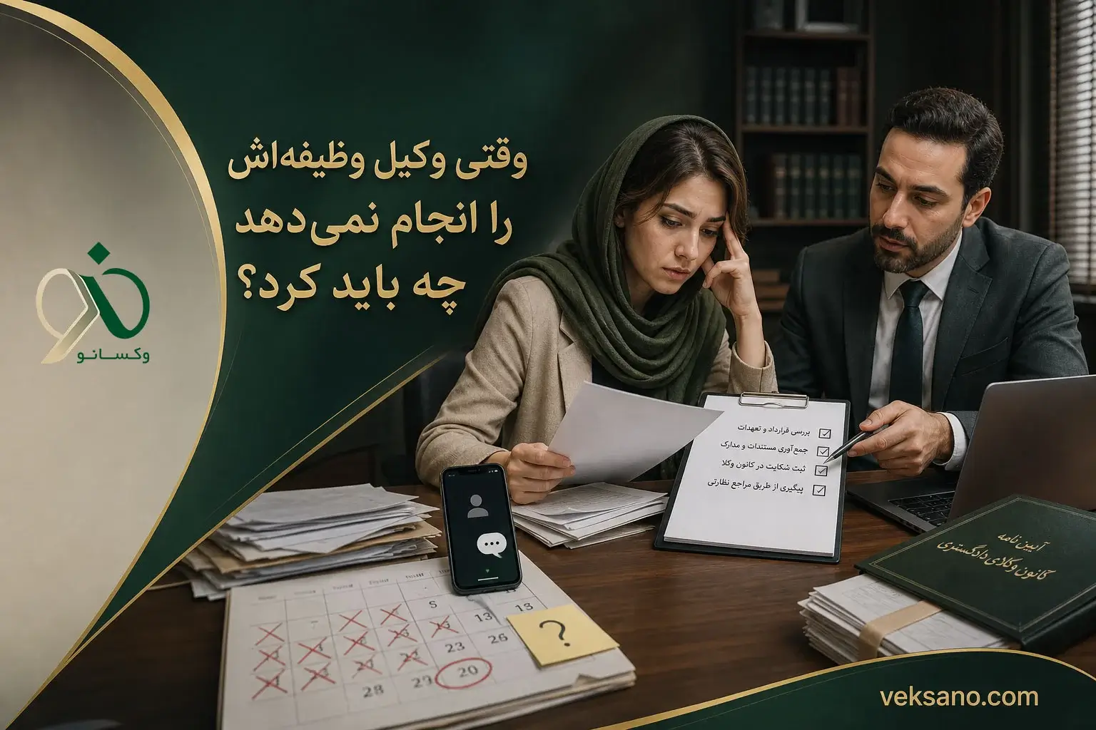 وقتی وکیل وظیفه‌اش را انجام نمی‌دهد چه باید کرد؟