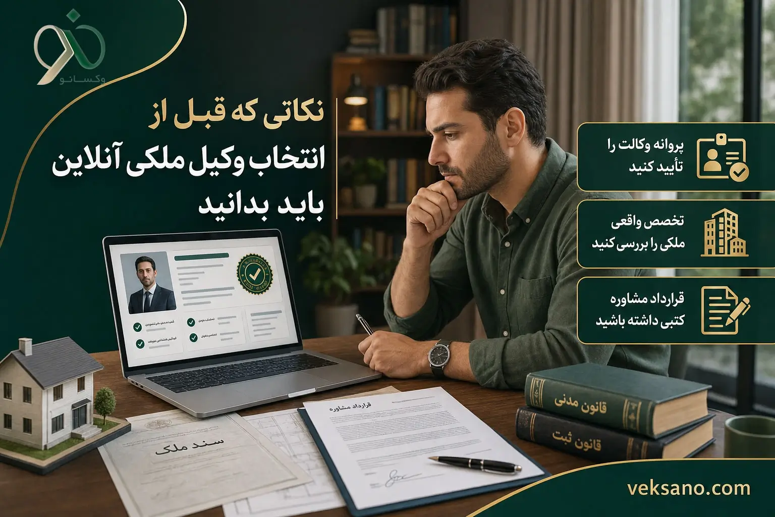 نکاتی که قبل از انتخاب وکیل ملکی آنلاین باید بدانید