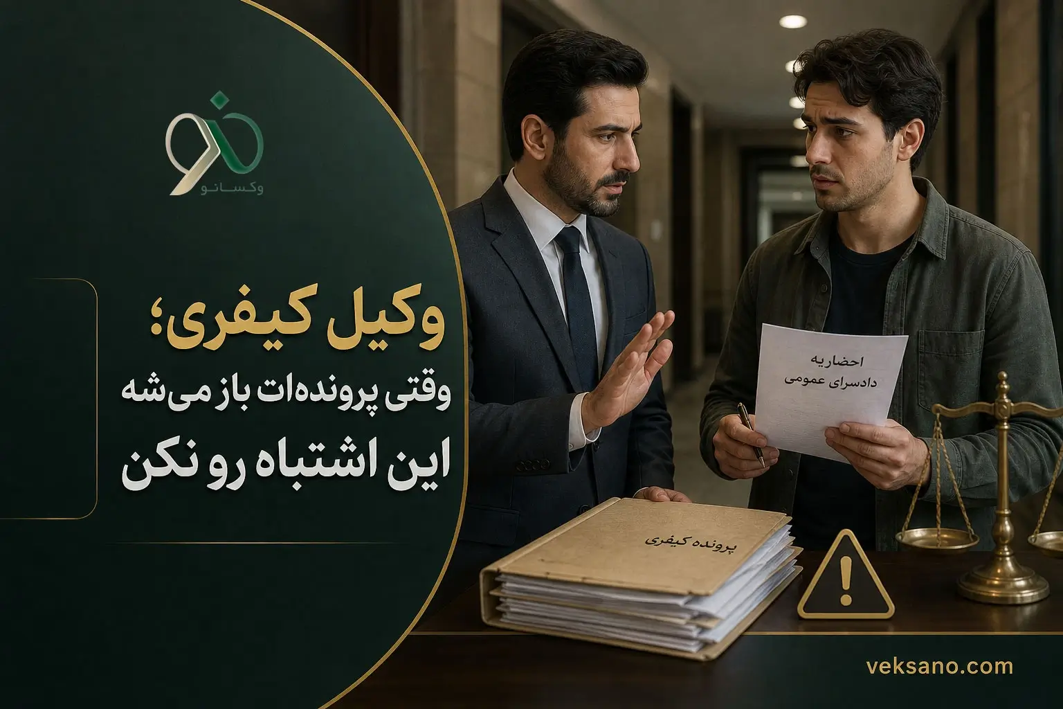 وکیل کیفری؛ وقتی پرونده‌ات باز می‌شه این اشتباه رو نکن