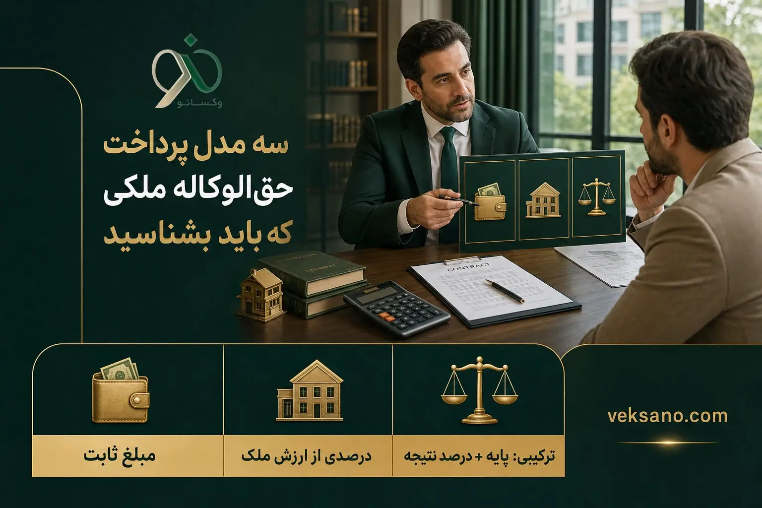 سه مدل پرداخت حق‌الوکاله ملکی که باید بشناسید
