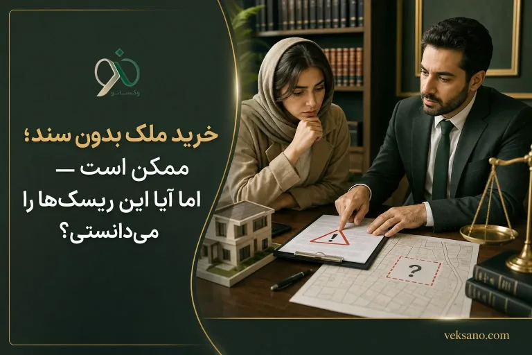 خرید ملک بدون سند؛ ممکن است، اما آیا این ریسک‌ها را می‌دانستی؟