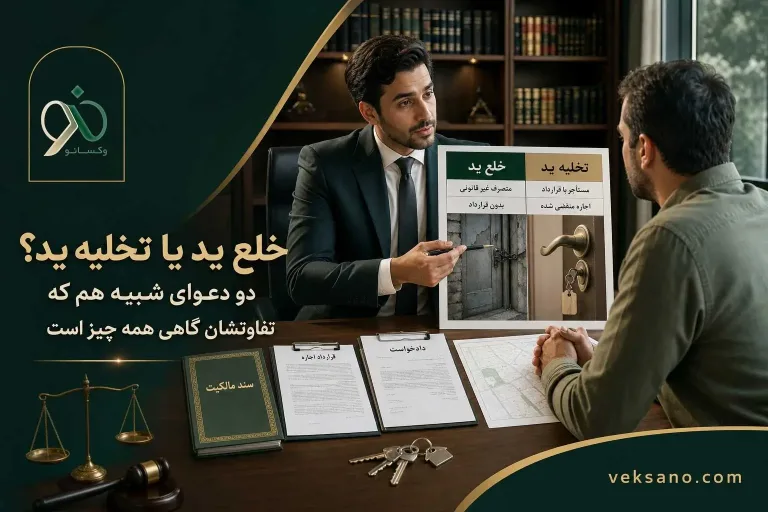خلع ید یا تخلیه ید؟ دو دعوای شبیه هم که تفاوتشان گاهی همه چیز است
