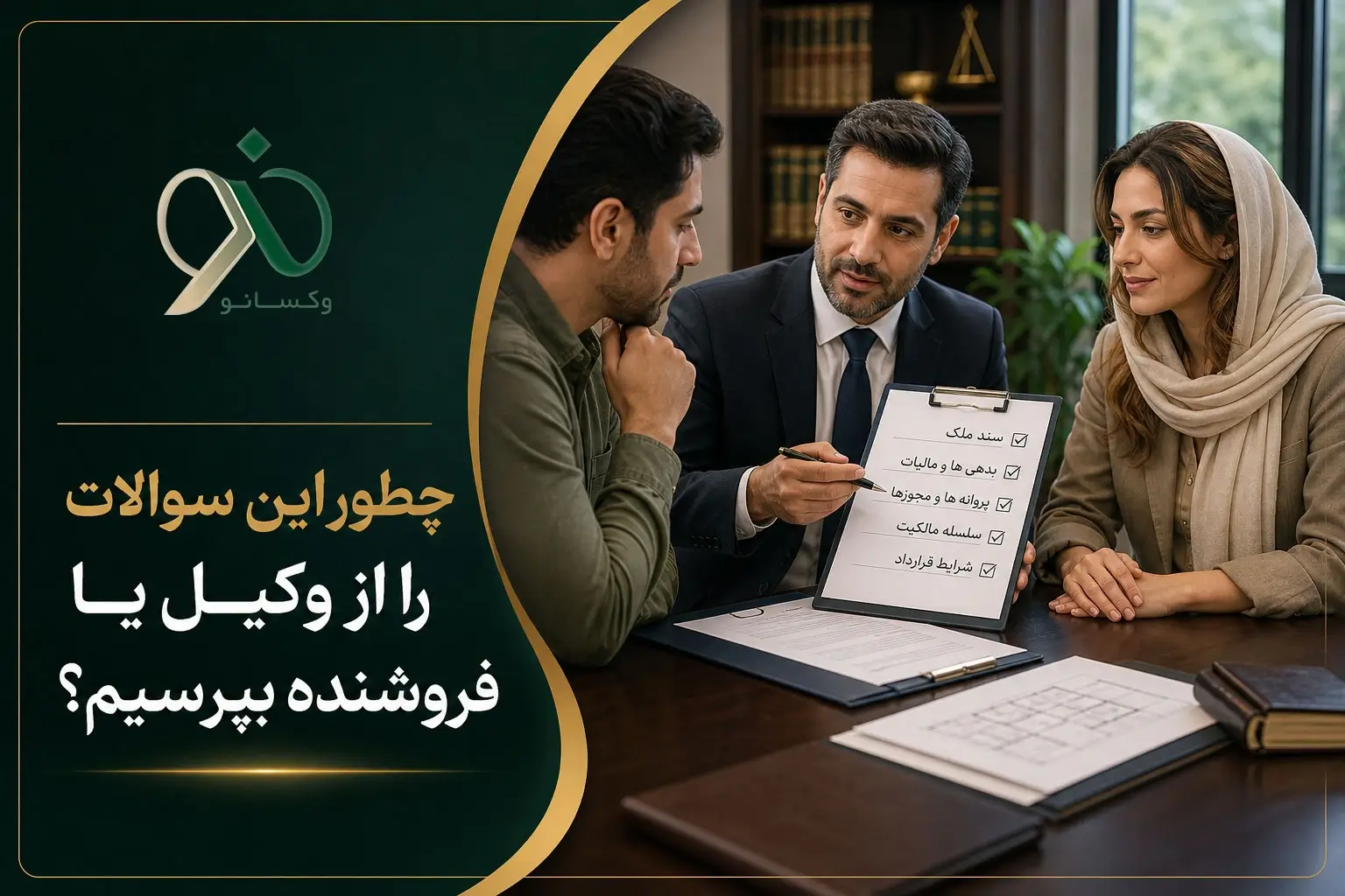 چطور این سوالات را از وکیل یا فروشنده بپرسیم؟