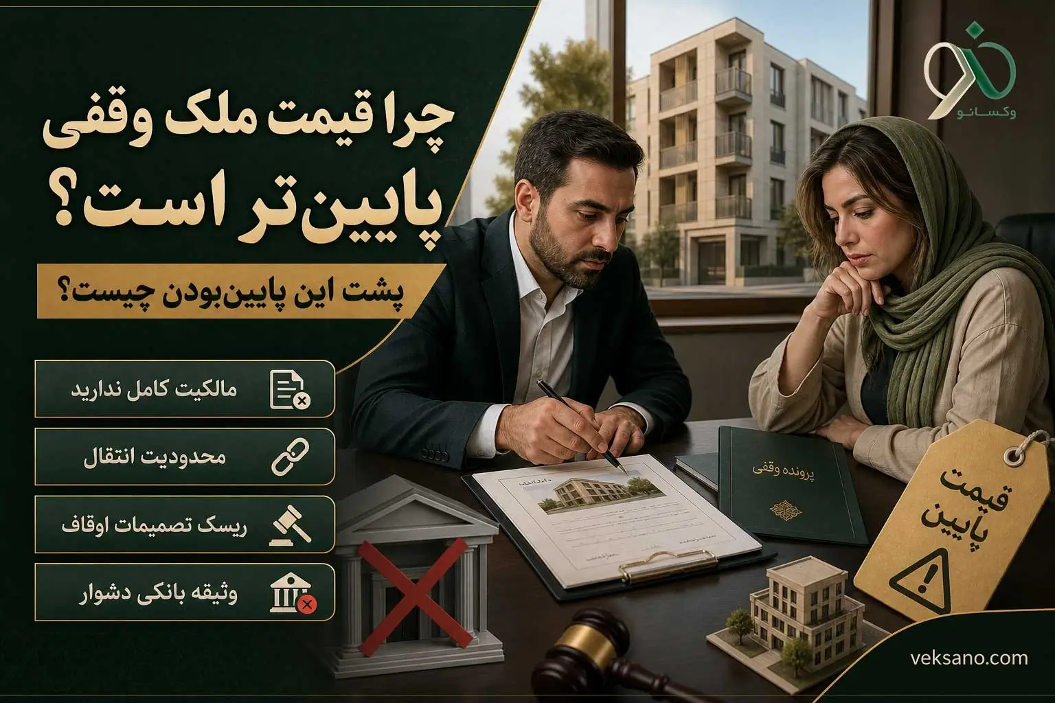 چرا قیمت ملک وقفی پایین‌تر است؟ پشت این پایین‌بودن چیست؟