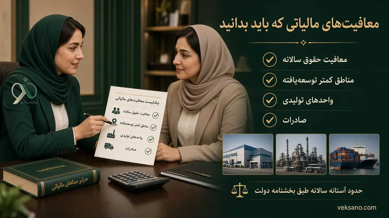 معافیت‌های مالیاتی که باید بدانید