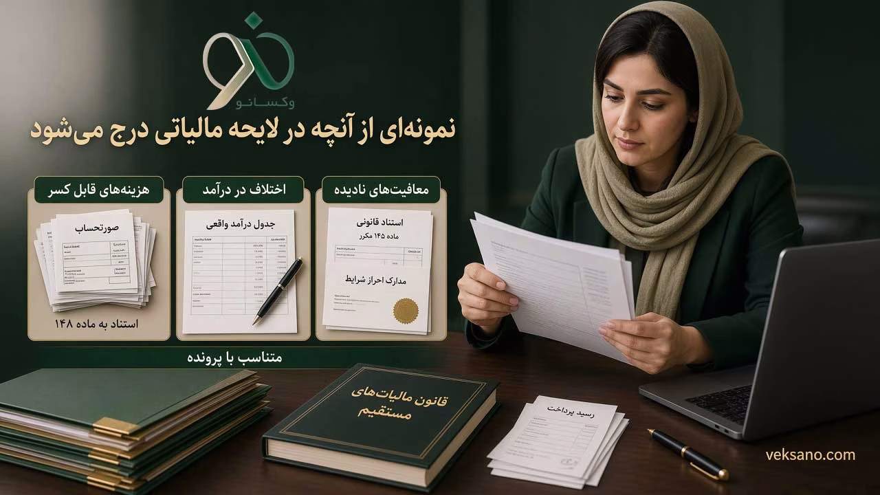 نمونه‌ای از آنچه در لایحه مالیاتی درج می‌شود