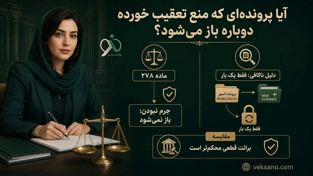 آیا پرونده‌ای که منع تعقیب خورده دوباره باز می‌شود؟
