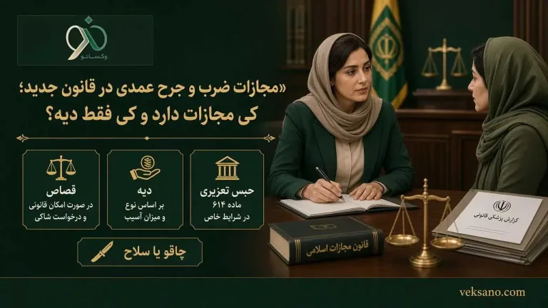 مجازات ضرب و جرح عمدی در قانون جدید؛ کی زندان دارد و کی فقط دیه؟
