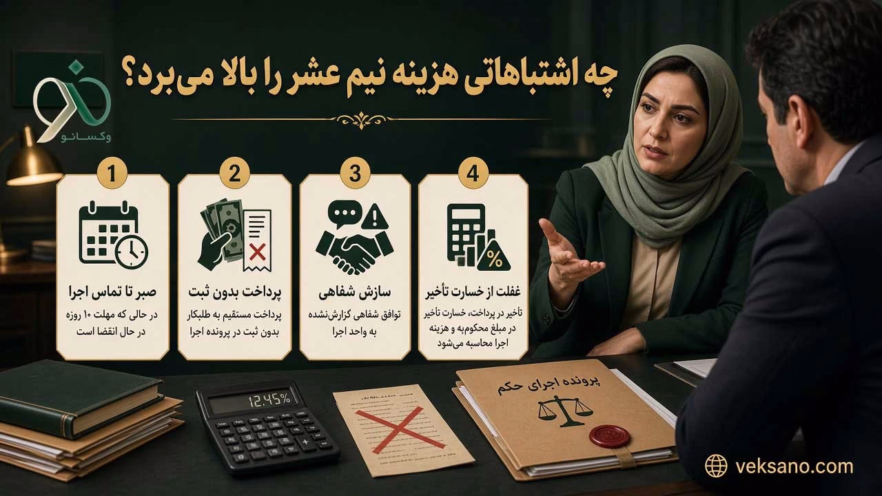 چه اشتباهاتی هزینه نیم عشر را بالا می‌برد؟