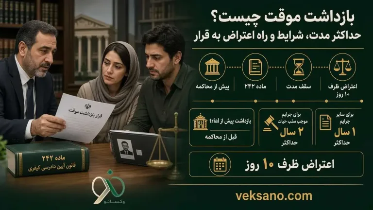 بازداشت موقت چیست؟ حداکثر مدت، شرایط و راه اعتراض به قرار