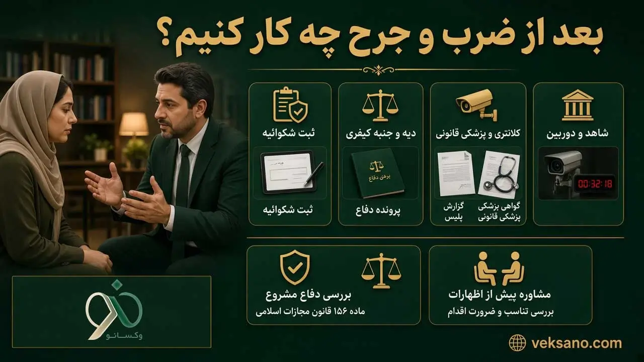 بعد از ضرب و جرح چه کار کنیم؟
