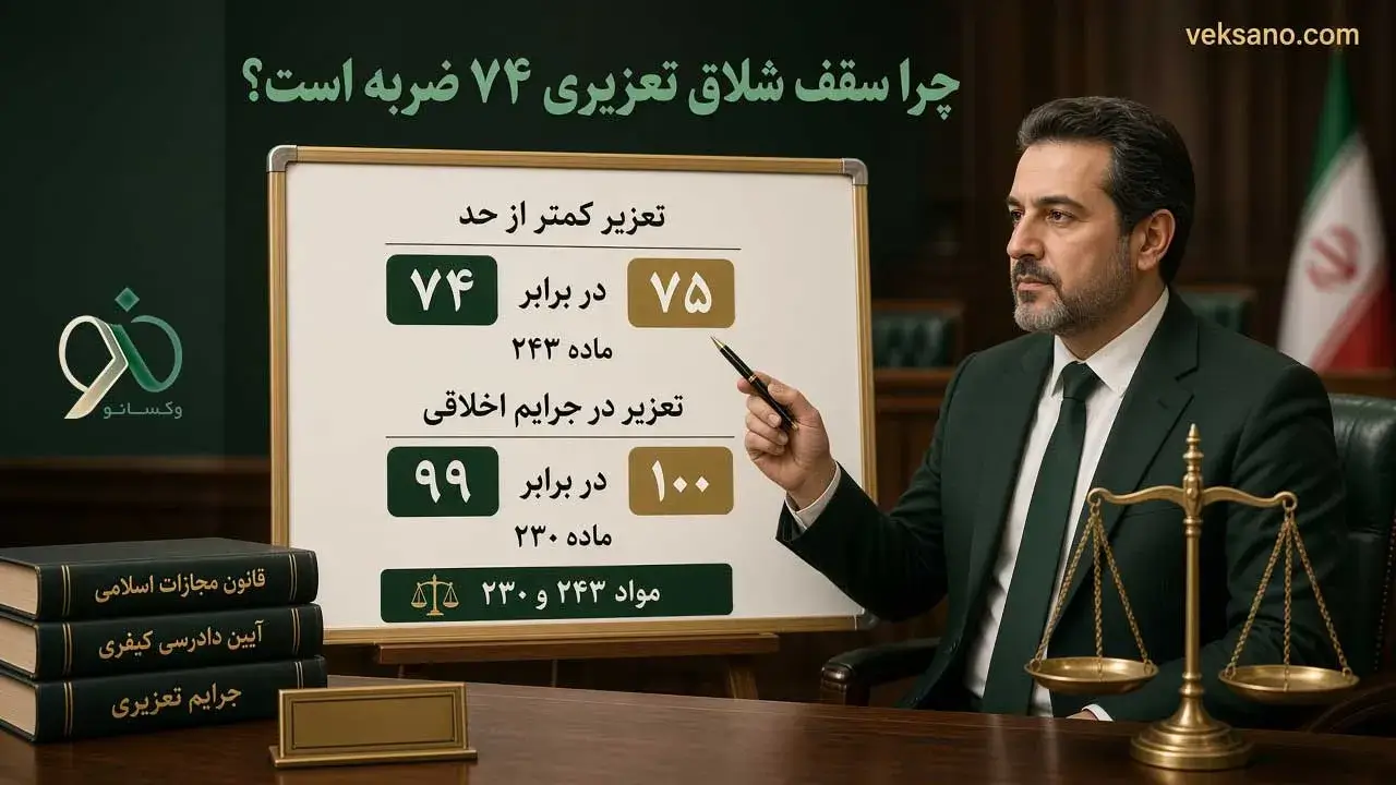 چرا سقف شلاق تعزیری ۷۴ ضربه است؟
