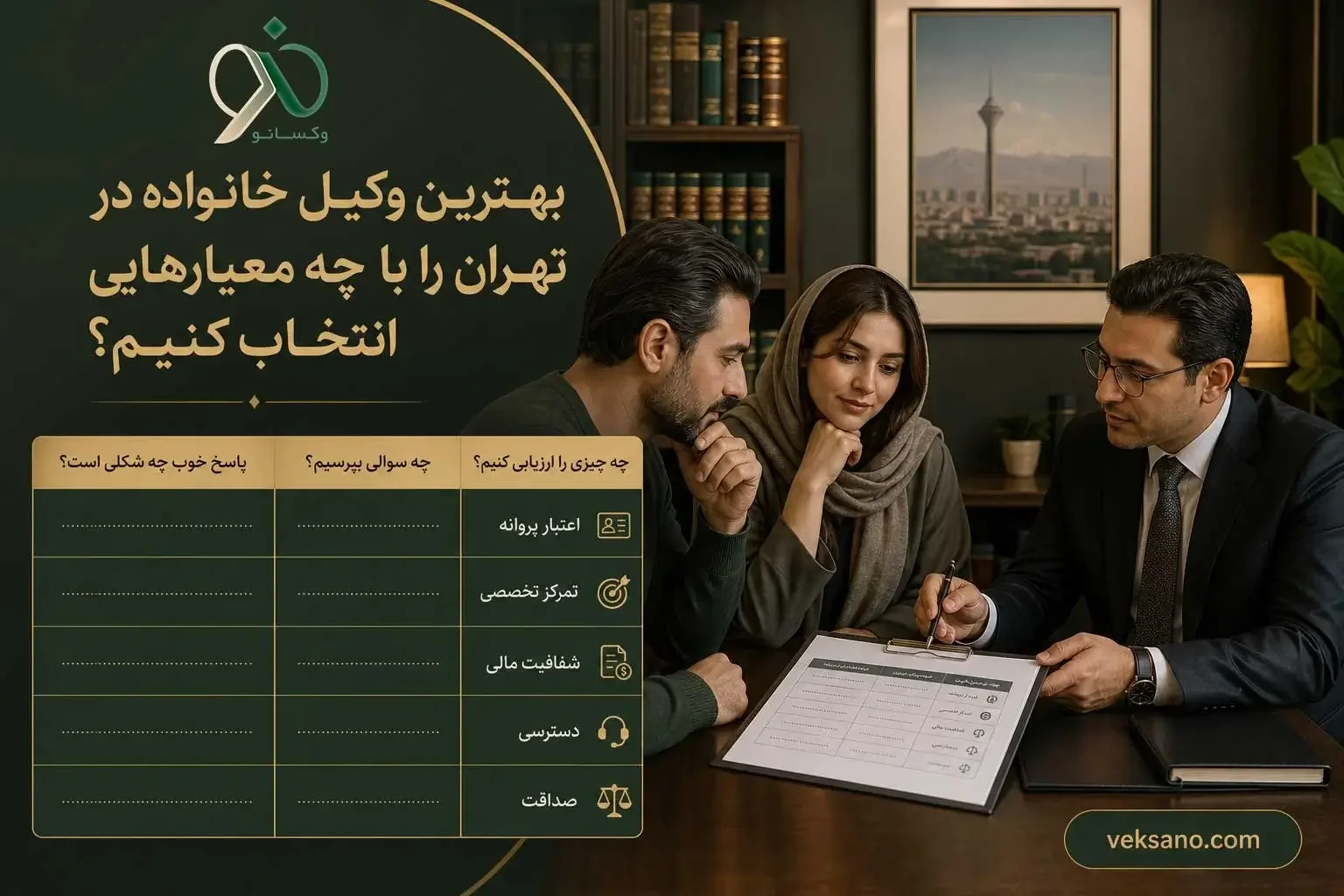 معیار های بهترین وکیل خانواده در تهران